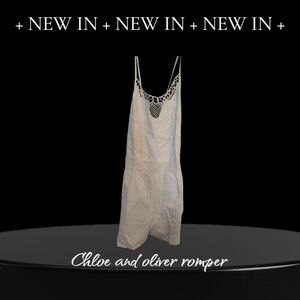 White Lace Romper By Chloe And Oliver NWT